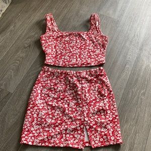 Floral skirt set